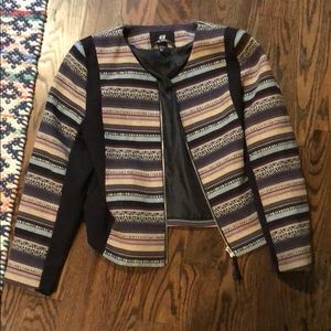 Patterned crop jacket